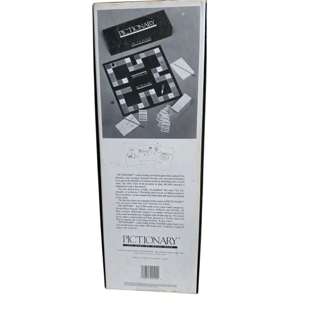 1985 Pictionary First Edition Board Game, 3 to 16 players Ready to play Complete